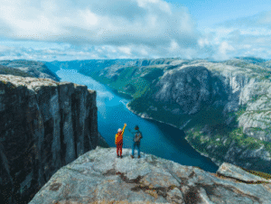 couple at a couple's gateaway